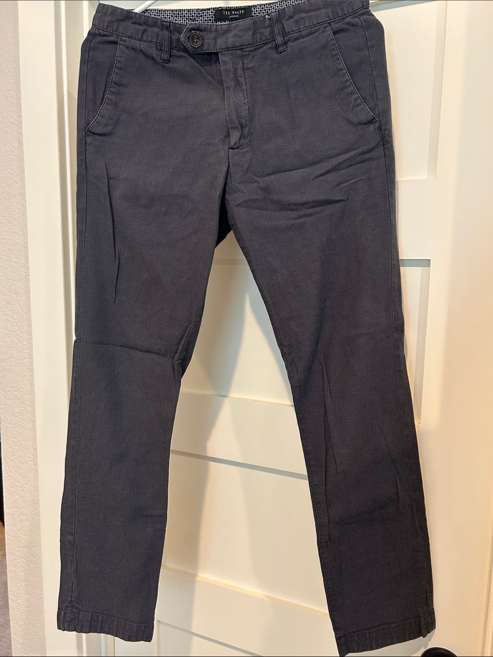 Ted Baker London Charcoal Slim Chinos